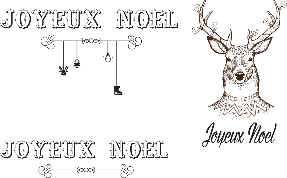 Motif Planche Noël rétro